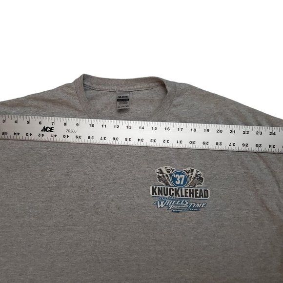 Gildan 37 Knucklehead Dales Wheels Through Time 3XL Gray Motorcycle T Shirt A6 - Picture 7 of 9